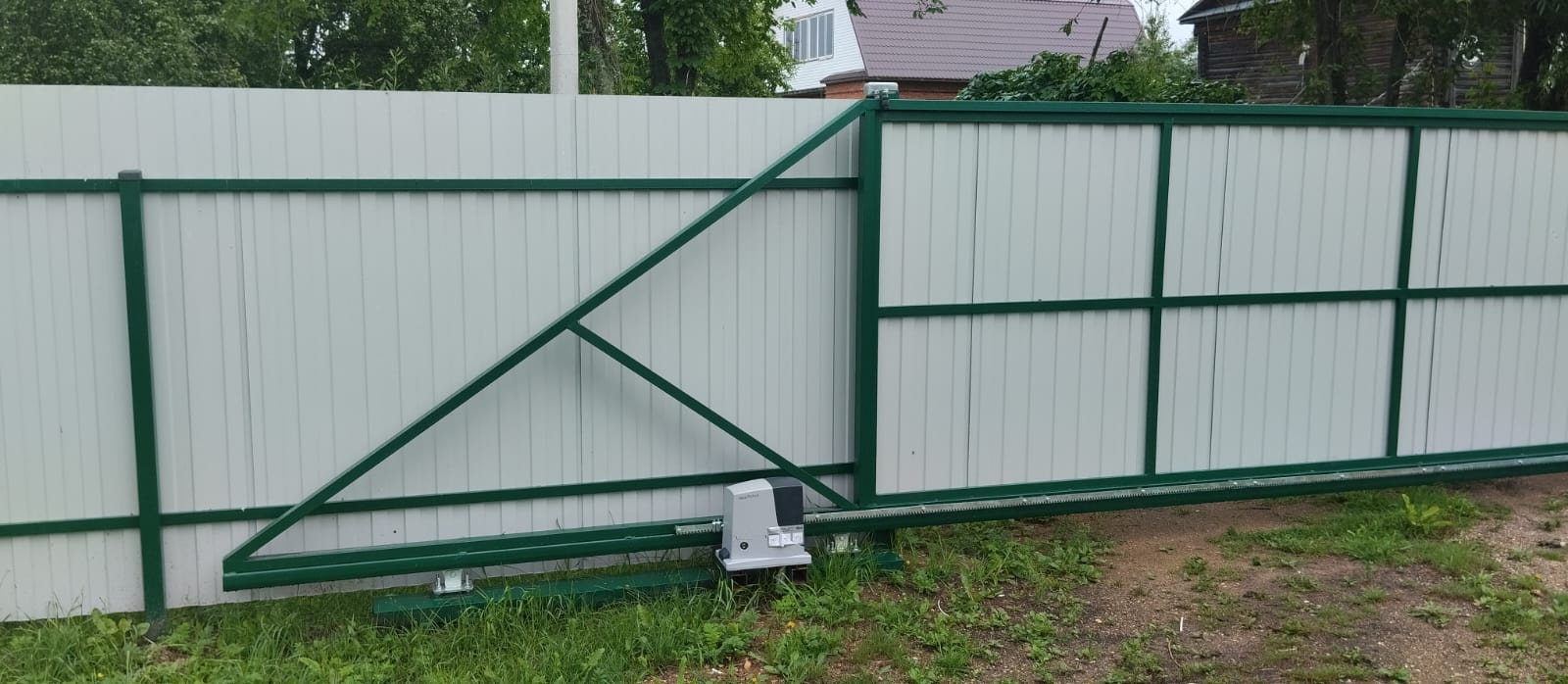 Откатные ворота с автоматикой д. Квашёнки.jpeg